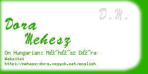 dora mehesz business card